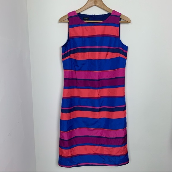 Talbots Striped Tafetta Sheath Dress - Picture 4 of 9